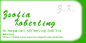 zsofia koberling business card